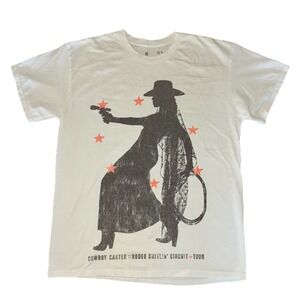 Beyonce Most Wanted Tee M White Cowboy Carter Tour 2025 Merch NEW *tear